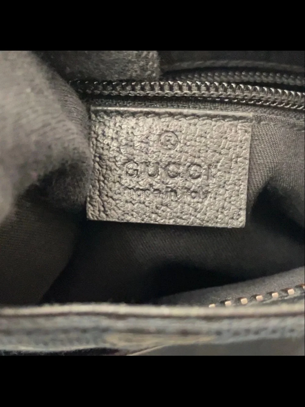 Gucci Black GG Canvas Messenger Shoulder Bag